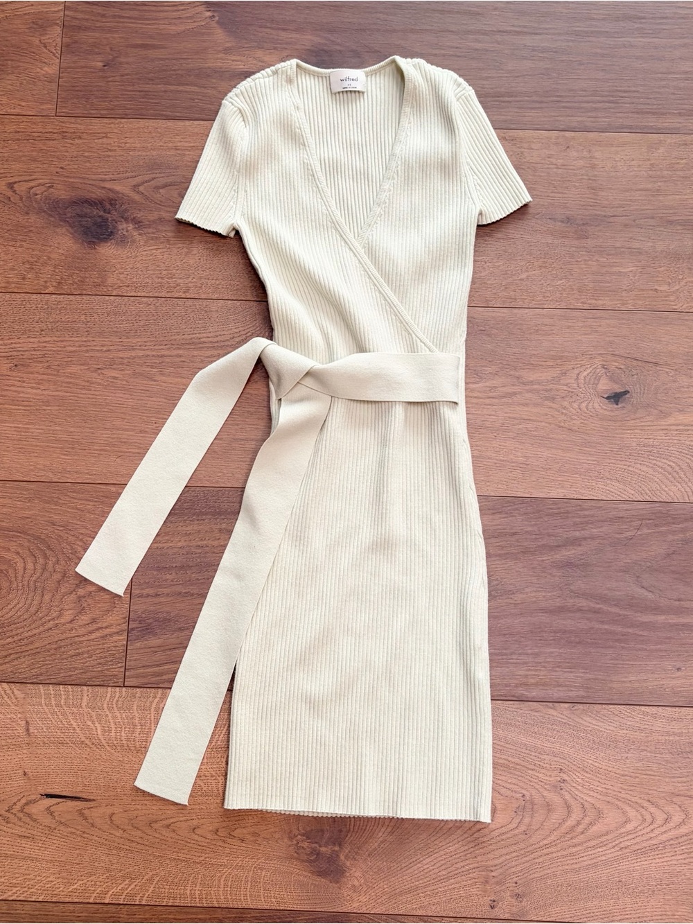 Aritzia Ribbed Tie-Waist Mini Dress - Picture 3 of 4